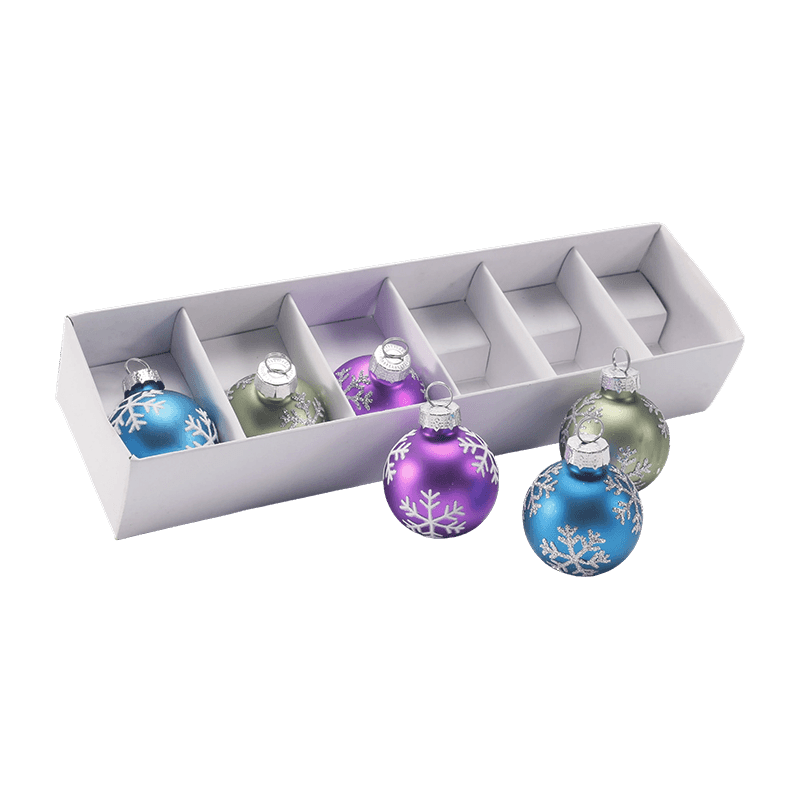 Ensemble d'ornements de boule de Noël en verre festif