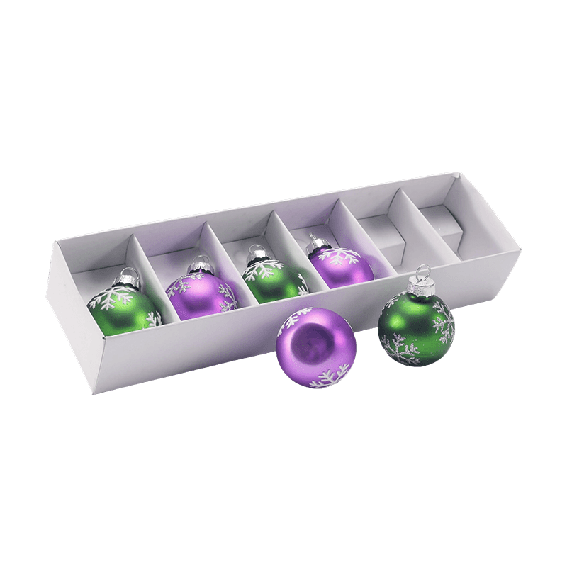 Ensemble d'ornements de boule de Noël en verre festif