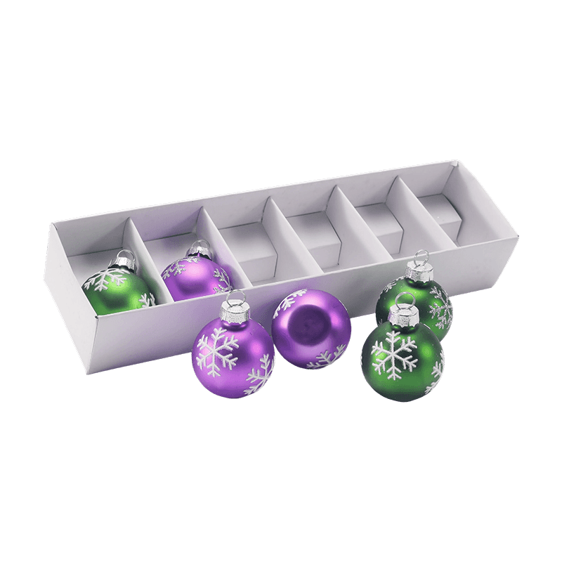 Ensemble d'ornements de boule de Noël en verre festif