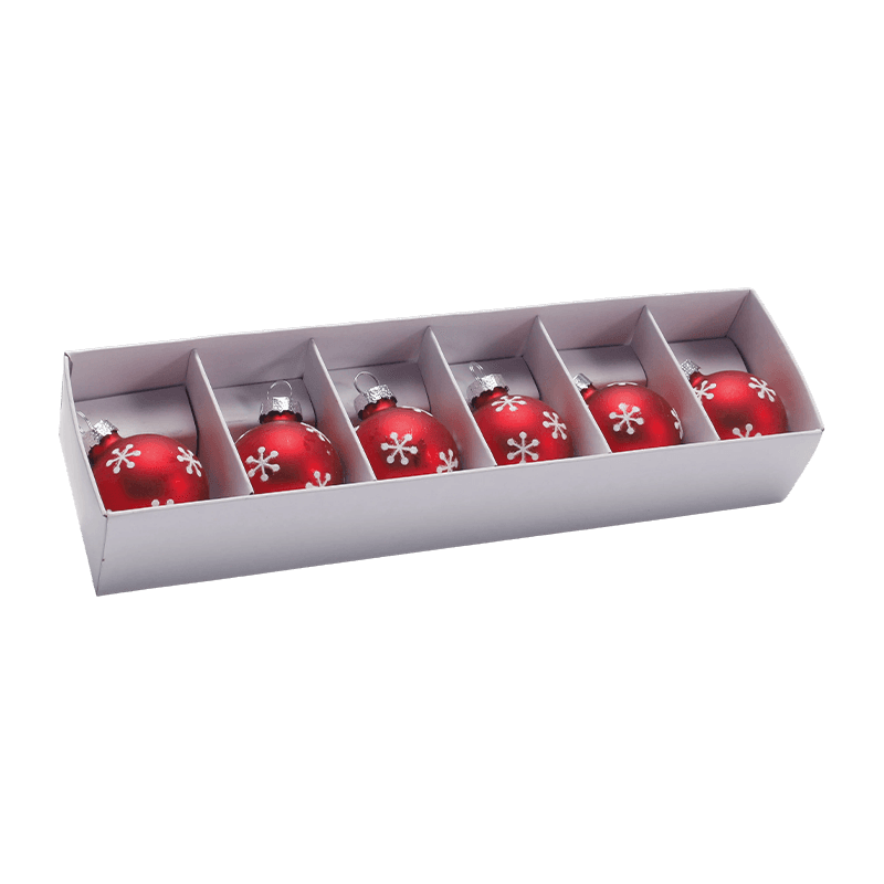 Ensemble d'ornements de boule de Noël en verre festif