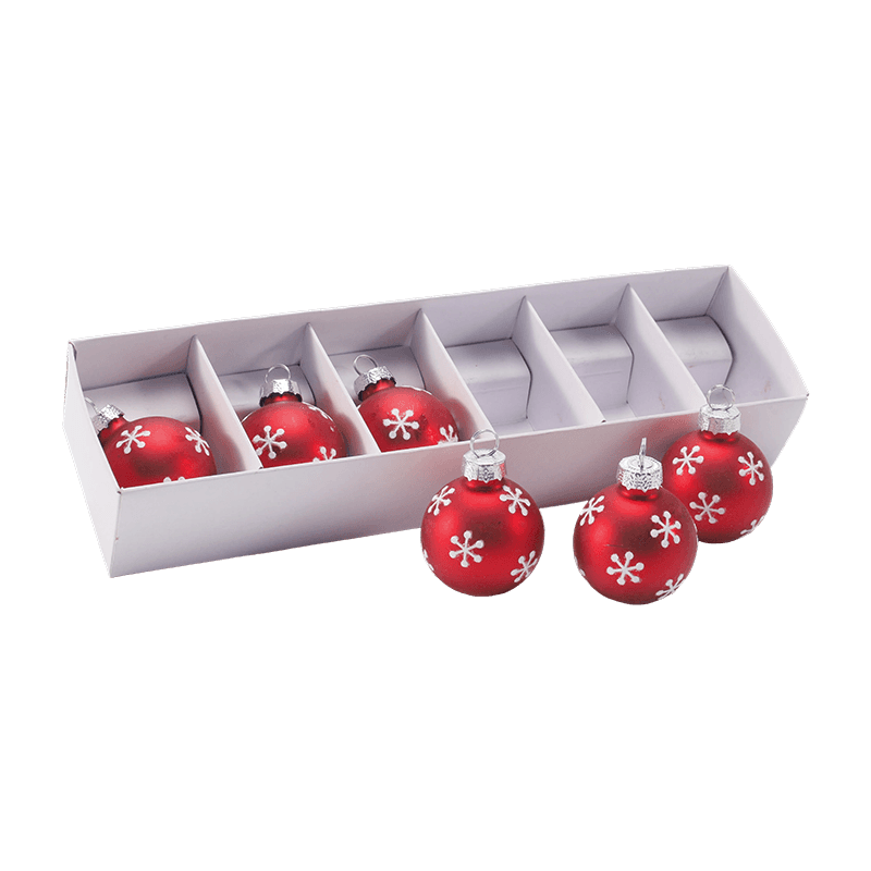 Ensemble d'ornements de boule de Noël en verre festif
