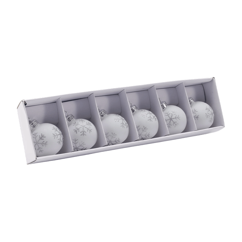 Ensemble d'ornements de boule de Noël en verre festif