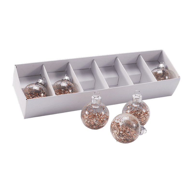 Ensemble d'ornements de boule de Noël en verre festif