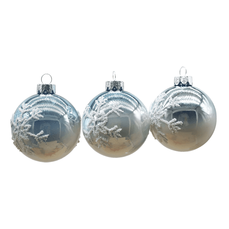 Boule de verre décorative de Noël d'intérieur 8 × 8 × 8 cm
