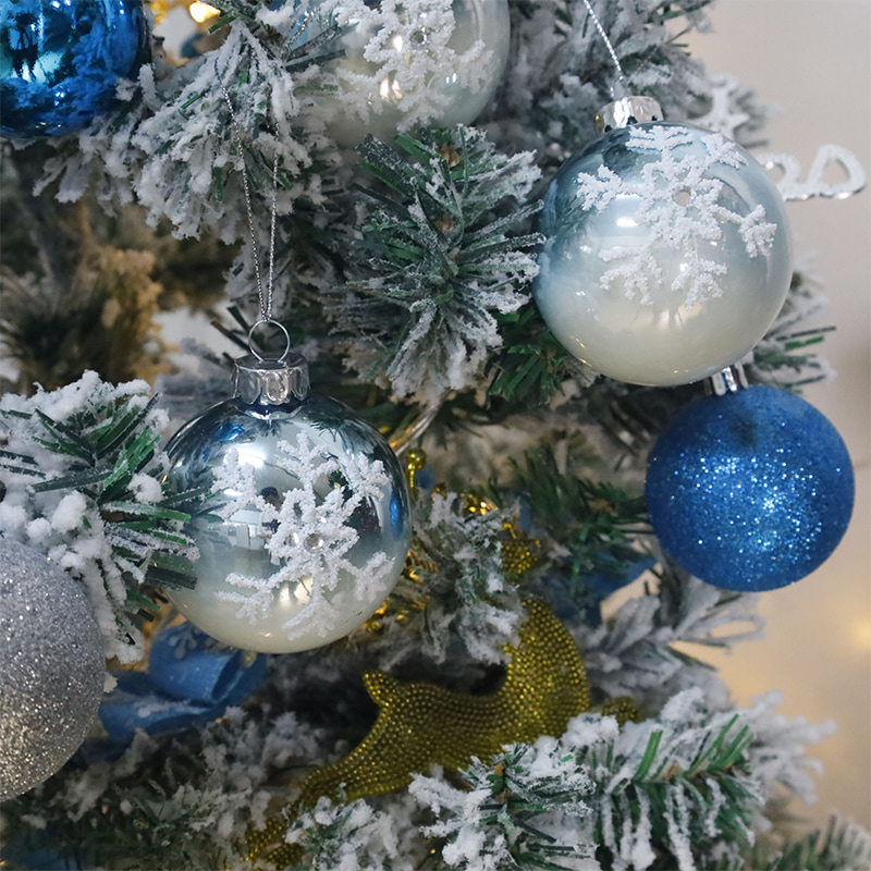 Boule de verre décorative de Noël d'intérieur 8 × 8 × 8 cm