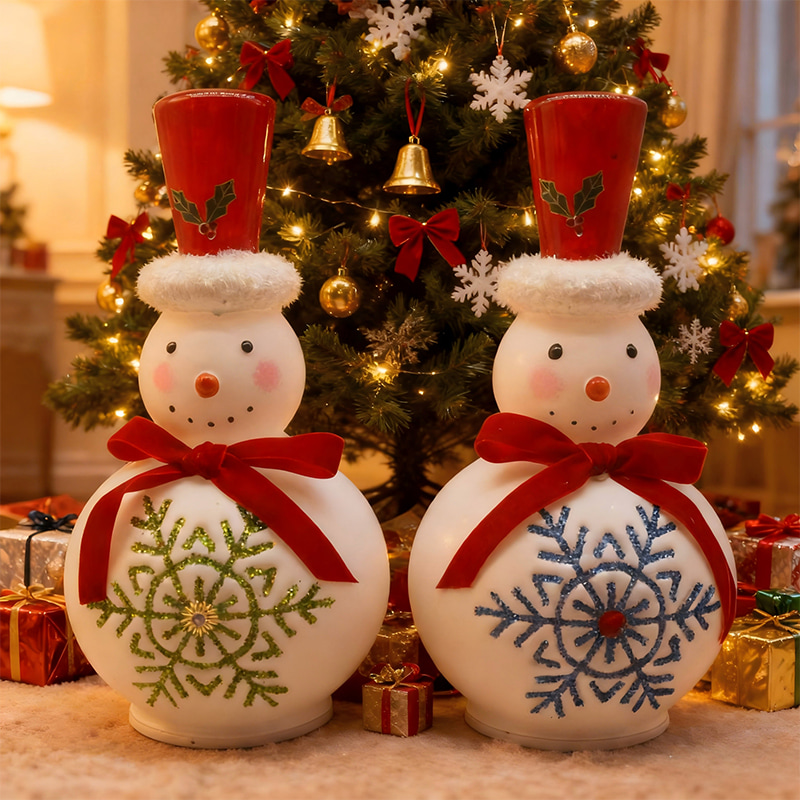 Décoration LED en verre de Noël