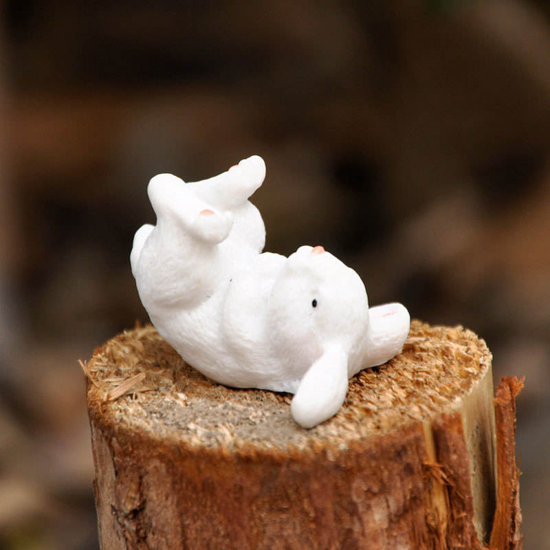 Ensemble de décoration de figurines de lapin de Pâques en résine de 8 cm