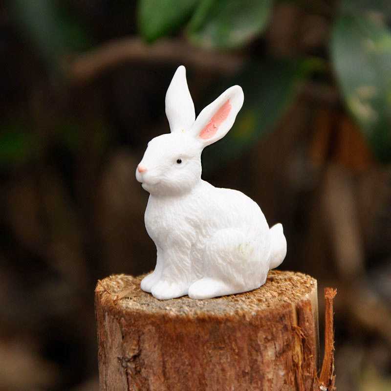 Ensemble de décoration de figurines de lapin de Pâques en résine de 8 cm