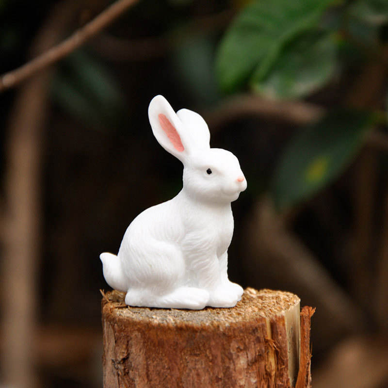 Ensemble de décoration de figurines de lapin de Pâques en résine de 8 cm