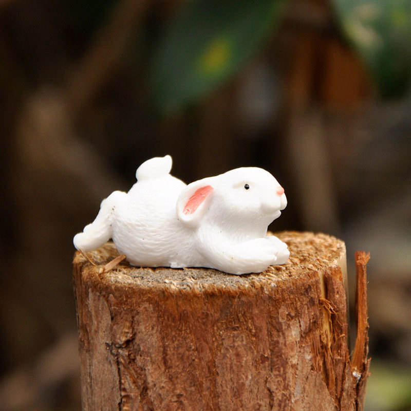 Ensemble de décoration de figurines de lapin de Pâques en résine de 8 cm