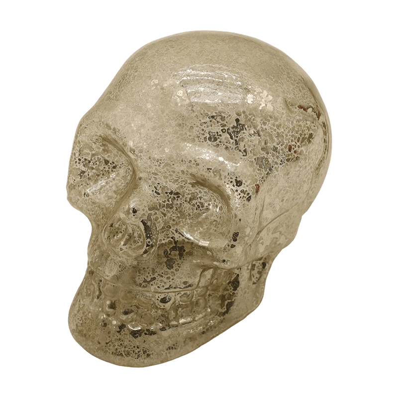 Ensemble d'ornements de crâne en verre d'Halloween peints à la main 8*9 cm
